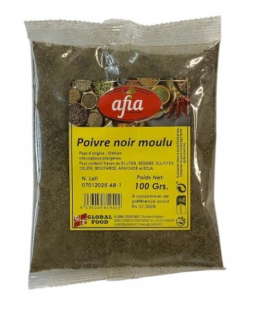 AFIA Poivre Noir Moulu 100Gr