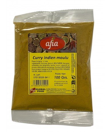 AFIA Curry Indien Moulu 100Gr