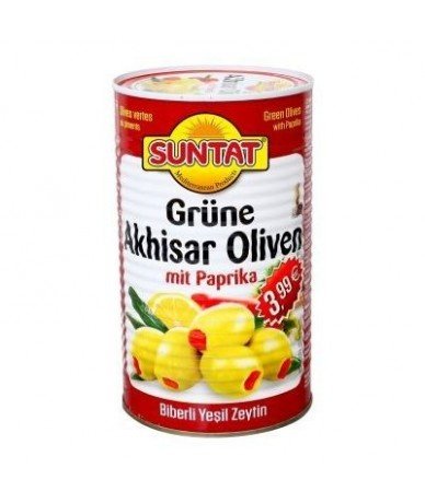 Olives vertes poivrées...