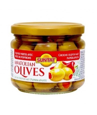 Olives vertes poivrées 300...