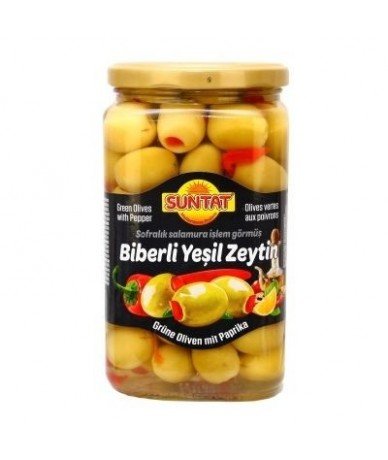Olives vertes poivrées 850...